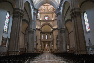 Panoramic view of interior of Cattedrale di Santa Maria del Fiore