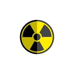 Radiation icon symbol isolated on white background