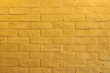 Yellow brick wall texture background    