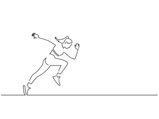 Sport woman line drawing, vector illustration design. Sport collection.