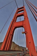Golden Gate Bridge pylon. Abstract view of an icon.