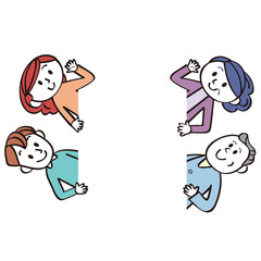 老夫婦と若い夫婦　メッセージ