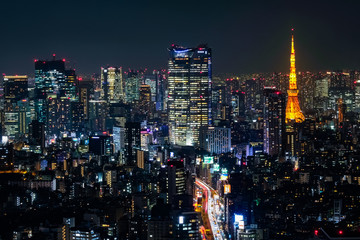 東京 渋谷スクランブルスクエア 展望台からの夜景