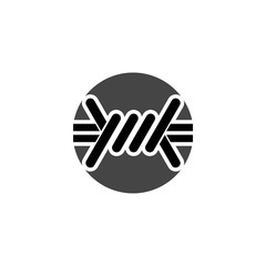 Fototapeta premium Barbed wire icon isolated on white background