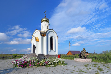 Orthodox chapel in the name of St. Gennady in the Novosibirsk region of Russia