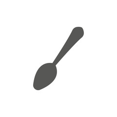 spoon for food and eating food silhouette isolated on white background