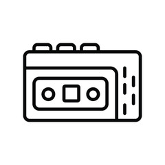 Vintage audio player icon vector