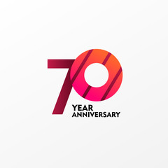 70 Years Anniversary Celebration Vector Template Design Illustration