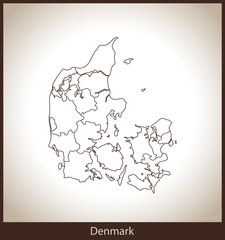 map of Denmark