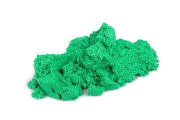  Kinetic sand on a white background isolated