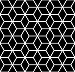 Seamless geometric pattern. 3D illusion.