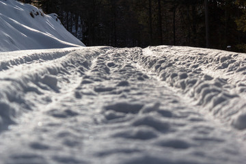 Mountain Road in Winter