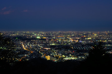 Fototapeta na wymiar 東京 高尾山 かすみ台展望台からの夜景