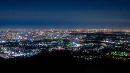 東京 高尾山 かすみ台展望台からの夜景