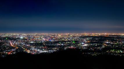 東京 高尾山 かすみ台展望台からの夜景