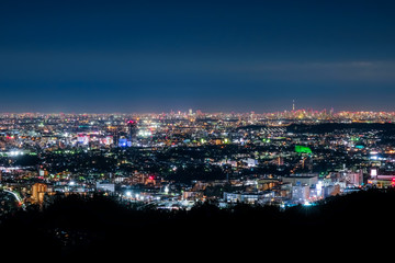 東京 高尾山 金比羅台園地からの夜景