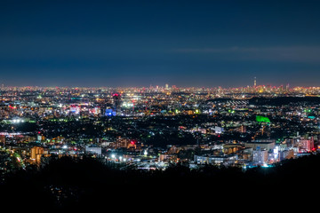 東京 高尾山 金比羅台園地からの夜景