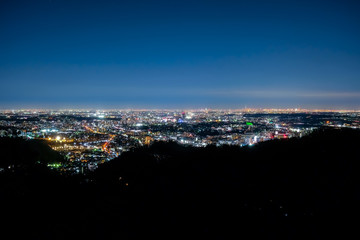 Fototapeta na wymiar 東京 高尾山 金比羅台園地からの夜景