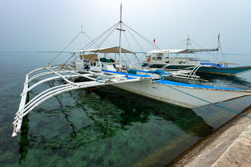 Philippines style boat in harbor