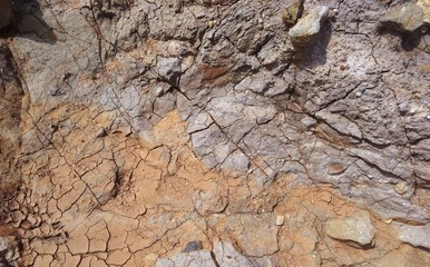 soil cracks on the road