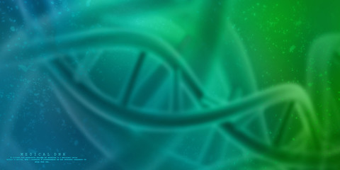 3d render of dna structure, abstract background