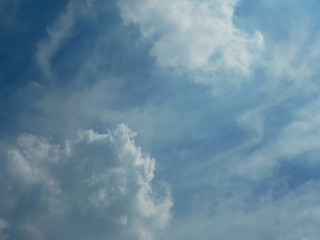 White, Fluffy Clouds And Blue Sky Background From Clouds And Sky