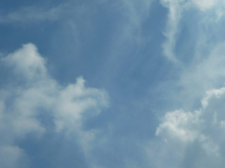 White, Fluffy Clouds And Blue Sky Background From Clouds And Sky