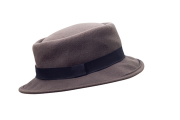 bowler hat isolated on a white background.