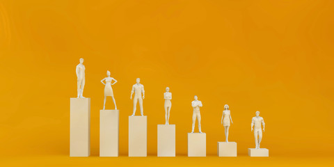 Business People Standing on Chart Graph