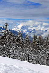 Les Arcs Arc 1800 Paradiski Ski Area Savoie French Alps France