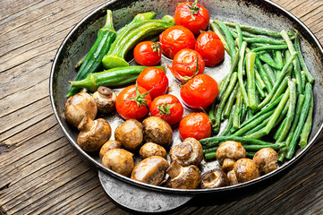 Freshly grilled vegetables