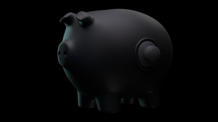 3D illustration of piggybank on clean background.