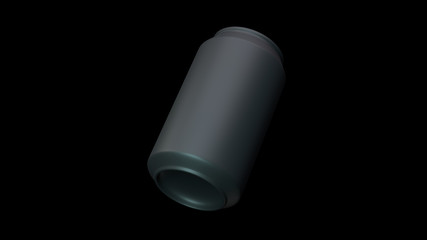 3D illustration of aluminum can isolated.