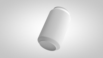 3D illustration of aluminum can isolated.