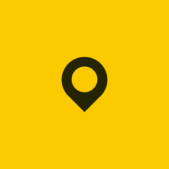 location sign gps taxi on a yellow background. EPS10 vector illustration