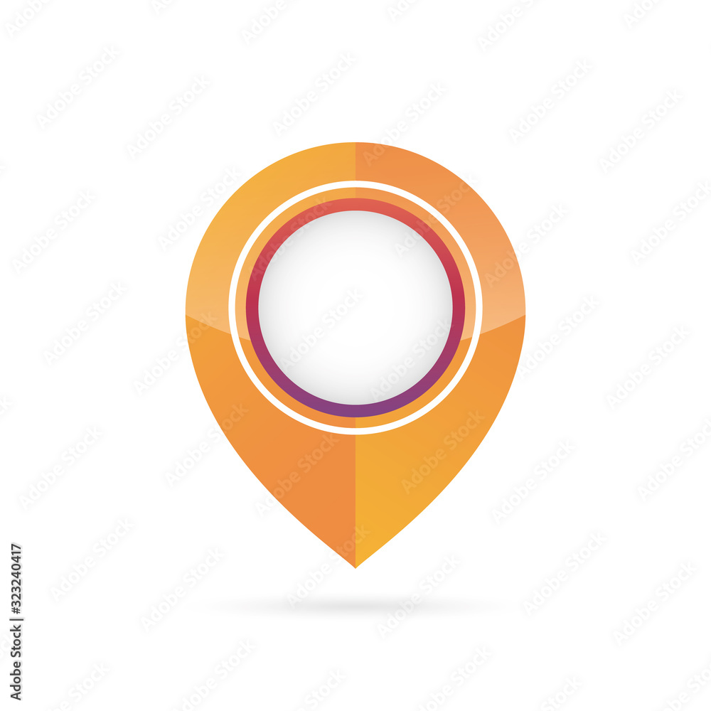 Aufkleber map pointer icon. gps location symbol. flat design style. vektor eps 10.