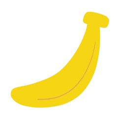 banana isolated on white background