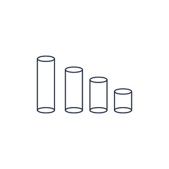 3d cylinder icon. Element of geometric figure for mobile concept and web apps. - obrazy, fototapety, plakaty