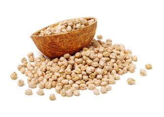 Chickpeas isolated on a white background