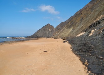 Wonderful beach Praia da Amoreira near Aljezur at the Algarve coast of Portugal