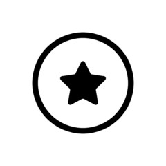 Star in cirlce shape icon