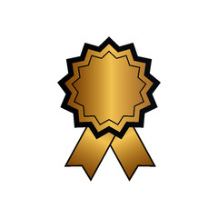 Gold badge shape icon