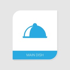 Editable filled main dish icon from Restaurant icons category. Isolated vector main dish sign on white background
