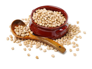 Chickpeas isolated on a white background
