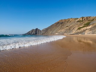 Wonderful beach Praia da Amoreira near Aljezur at the Algarve coast of Portugal