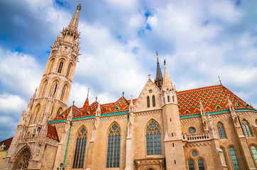 St. Matthias Church in Fisherman Bastion in Budapest, Hungary