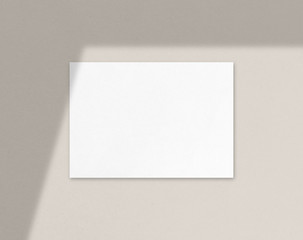 Blank white paper photo mockup. Empty paper photo mockup with clipping path. 
