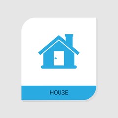 Editable filled house icon from Construction icons category. Isolated vector house sign on white background