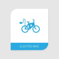 Editable filled elektro bike icon from Bike Rental icons category. Isolated vector elektro bike sign on white background