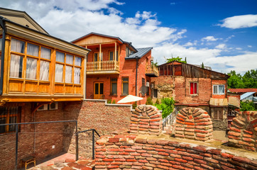 Cozy streets of historical center of old Tbilisi, Georgia